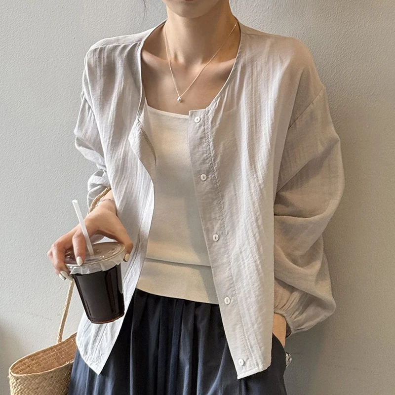 防晒衬衫女2025夏季新款防紫外线轻薄透气防晒服外套百搭户外上衣
