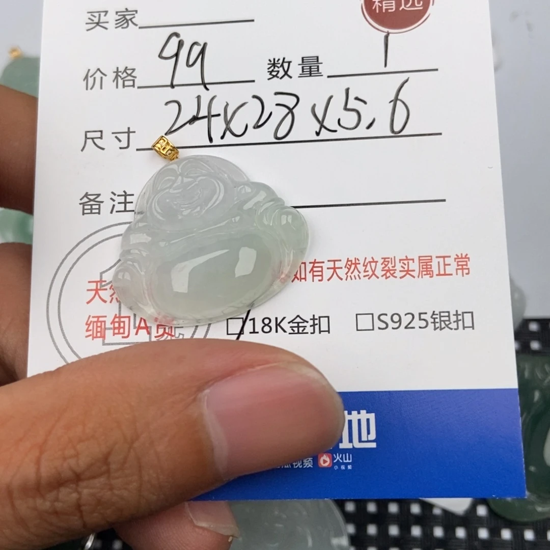 翡翠未镶嵌颈饰吊坠