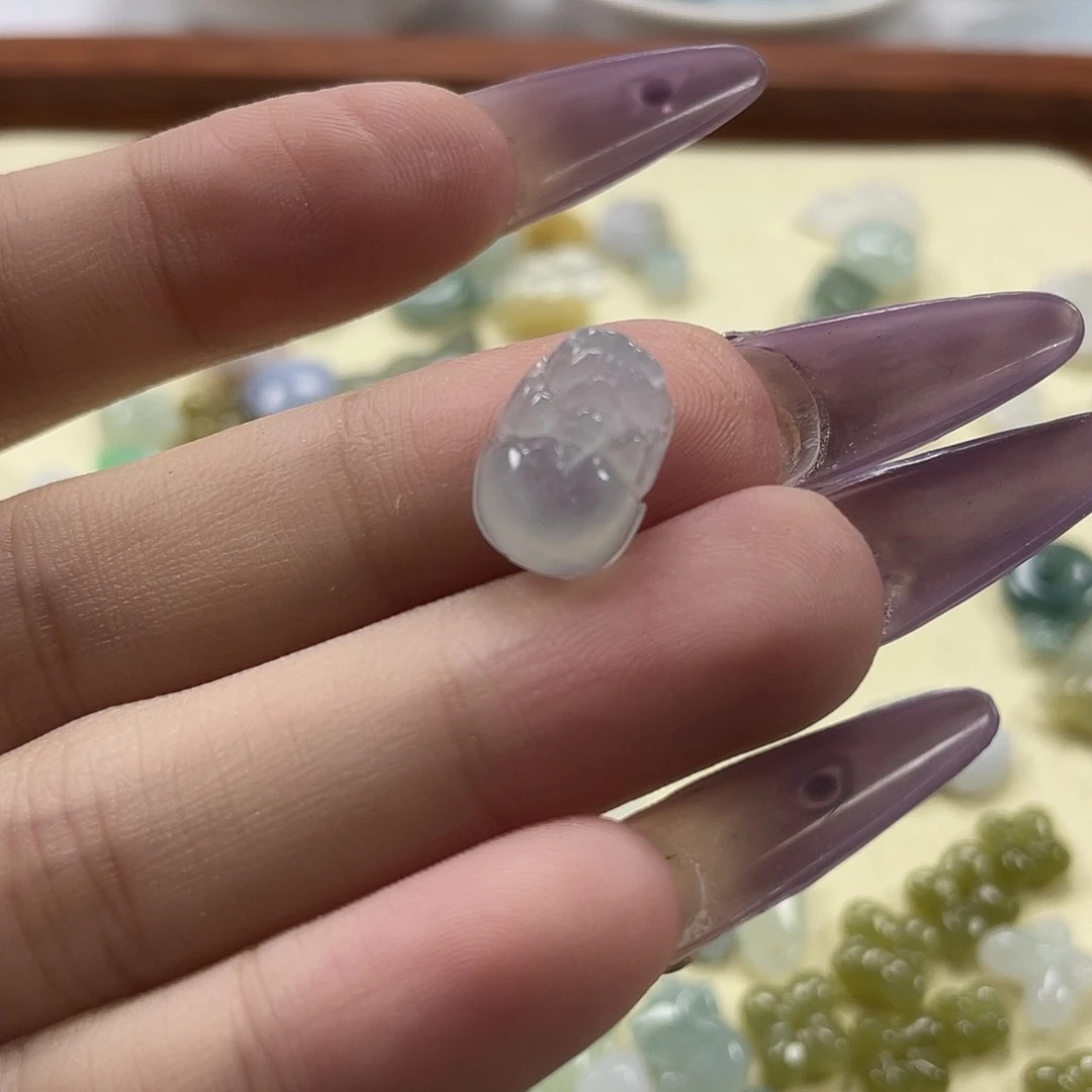 翡翠颈饰未镶嵌天然缅甸a货翡翠