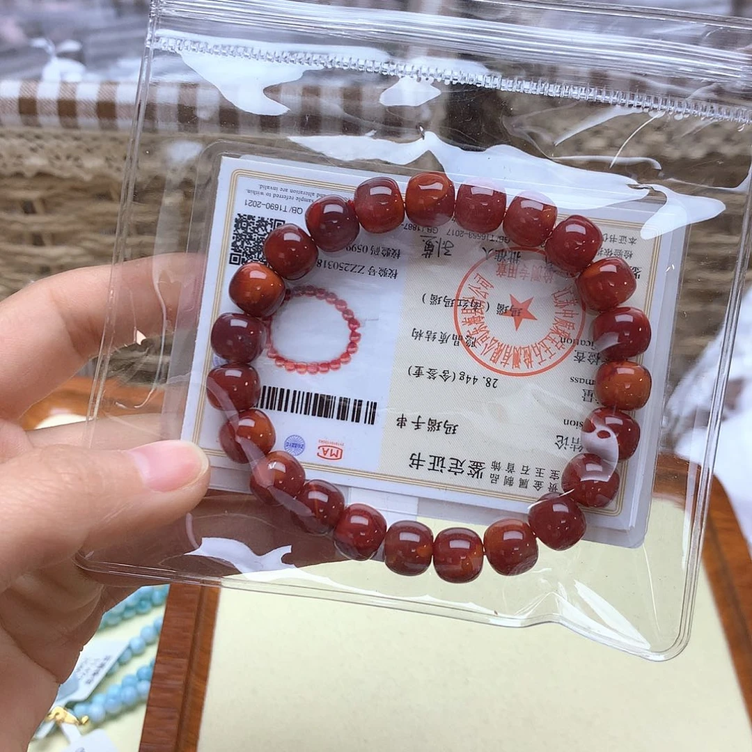 针钠钙石(海纹石)未镶嵌手链?****?