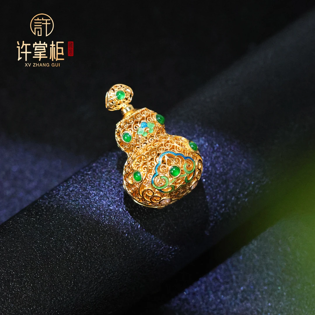 许掌柜｜S925银翡翠吊坠天然翡翠A货蛋面葫芦配饰精美百搭气质个性