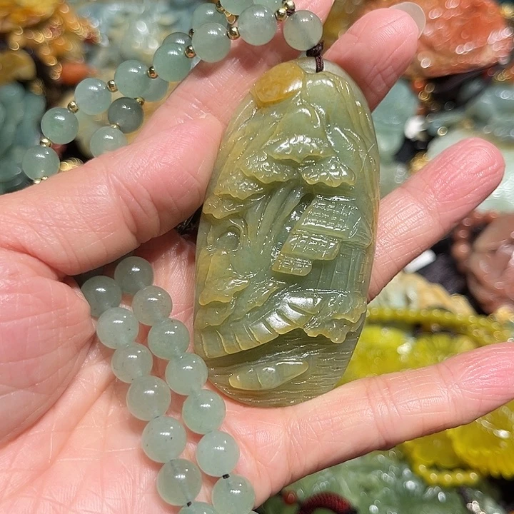 未镶嵌岫玉吊坠(赠链)