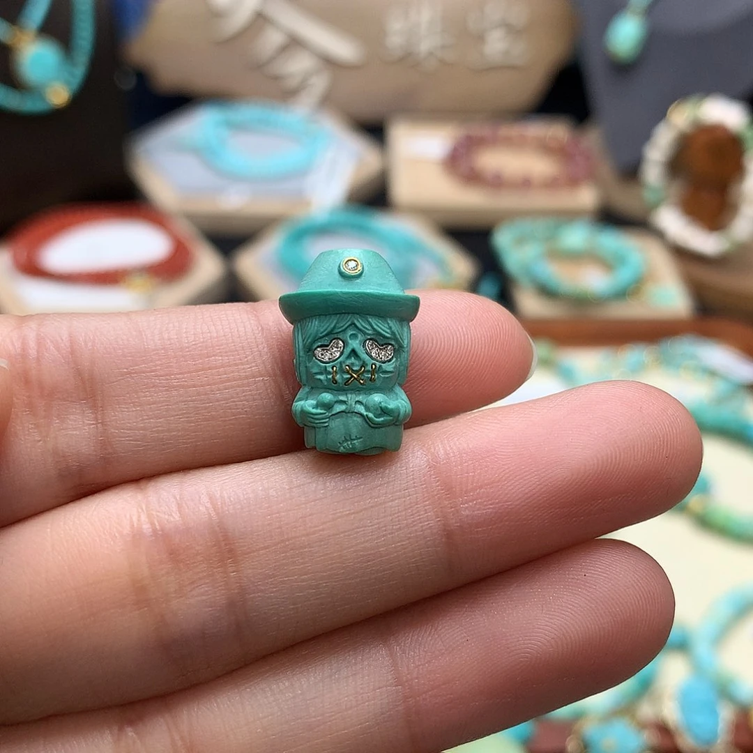 绿松石挂件未镶嵌雨*