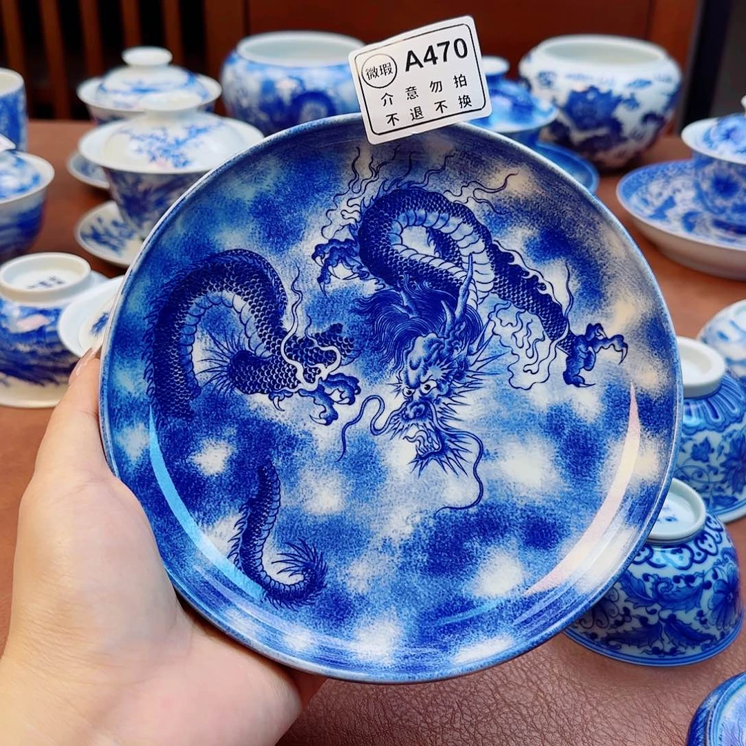 红**渡景德镇陶瓷手绘壶承