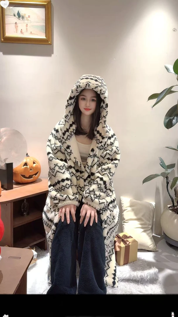 【奥利奥】 零下10°冬季睡衣加绒厚款睡袍保暖休闲家居服