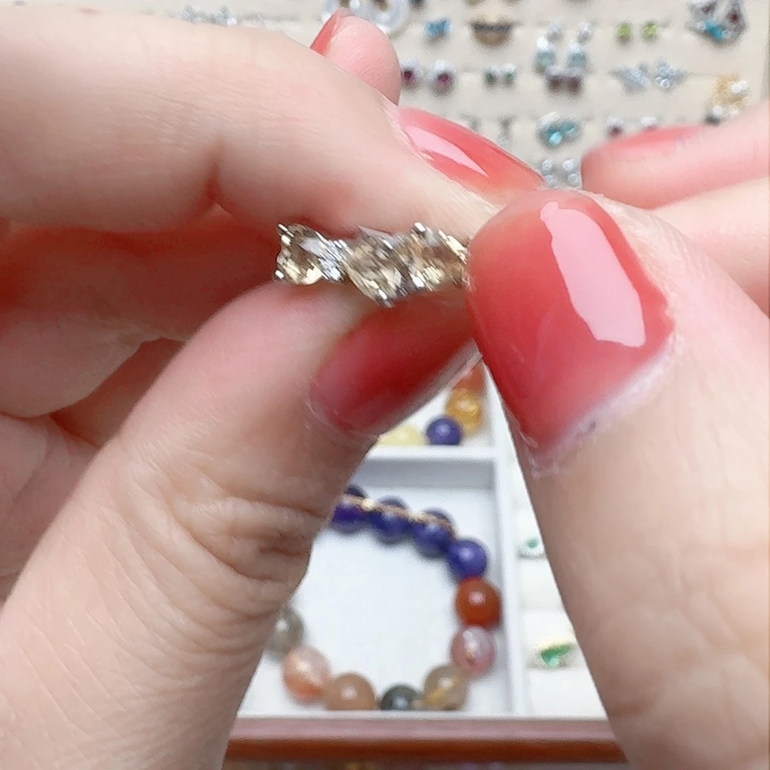 水晶耳饰未镶嵌耳钉247