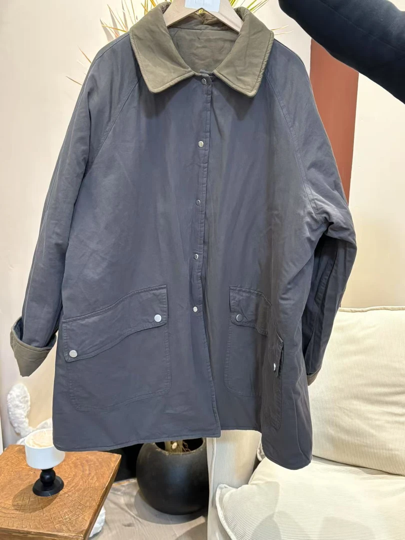 小胡椒.丹丹 韩版外套双面双穿时尚百搭款   5379