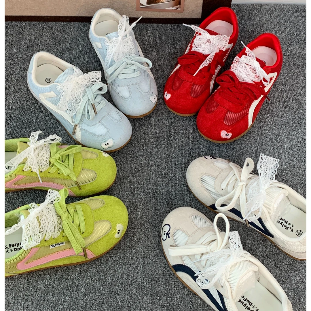 飞跃女鞋网面德训鞋2025夏季新款板鞋百搭鞋子透气平底休闲运动鞋