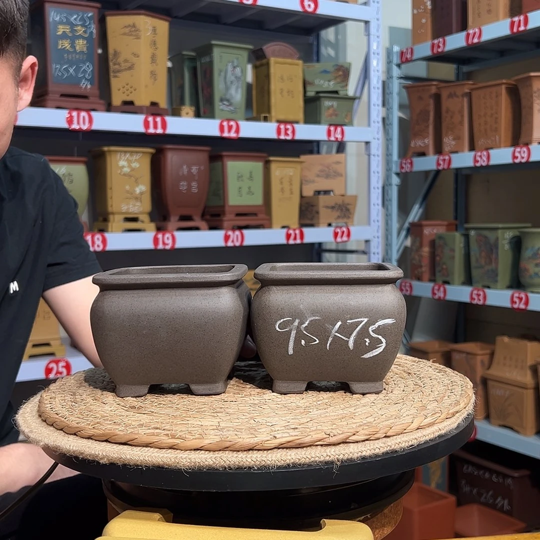 天心紫砂手工花盆