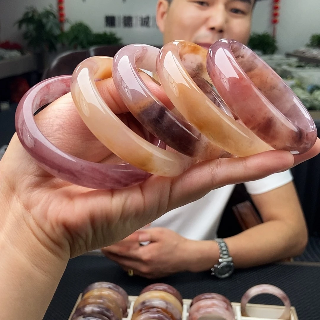 石英质玉（金丝玉）53-64颜色多样性发拍一发一未镶嵌