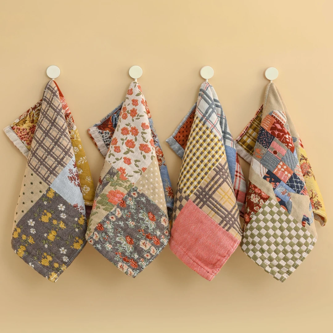 【4条装】百家福-韩版系列罗布麻纱布毛巾30*50cm