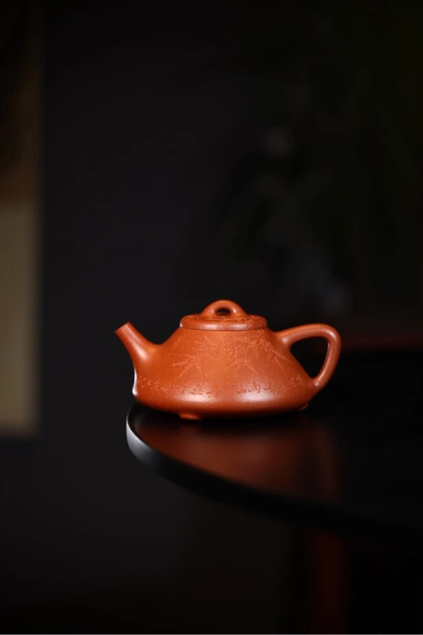 吴冶石瓢 黄松刻竹 降坡泥呈现