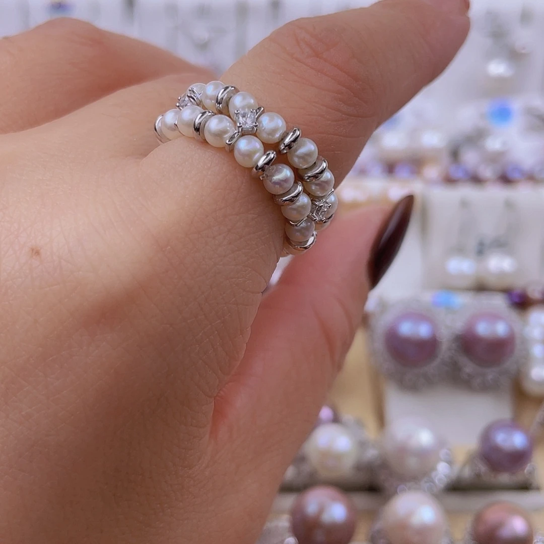 淡水珍珠未镶嵌戒指