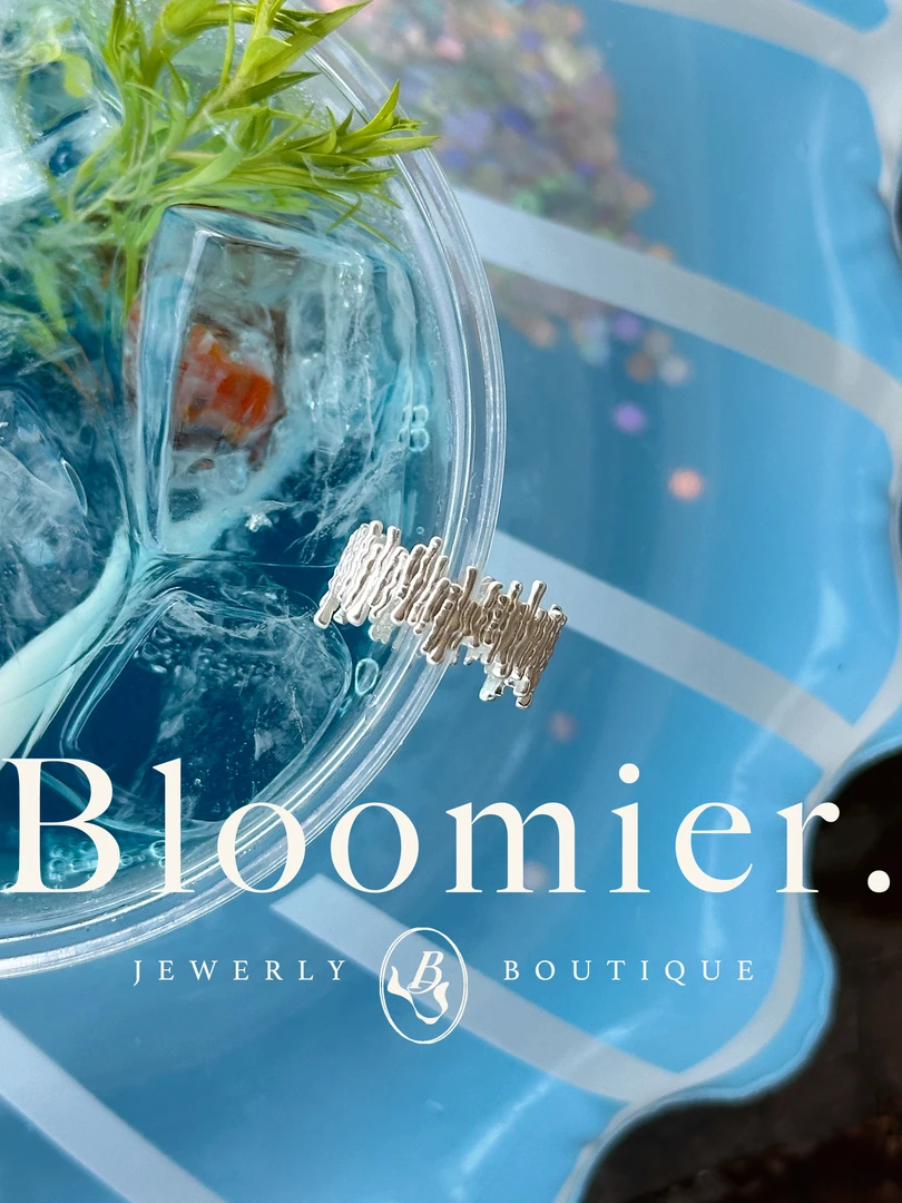 925银戒指 【Bloomier】S925纯银 初雪来信肌理感戒指 开口可调节