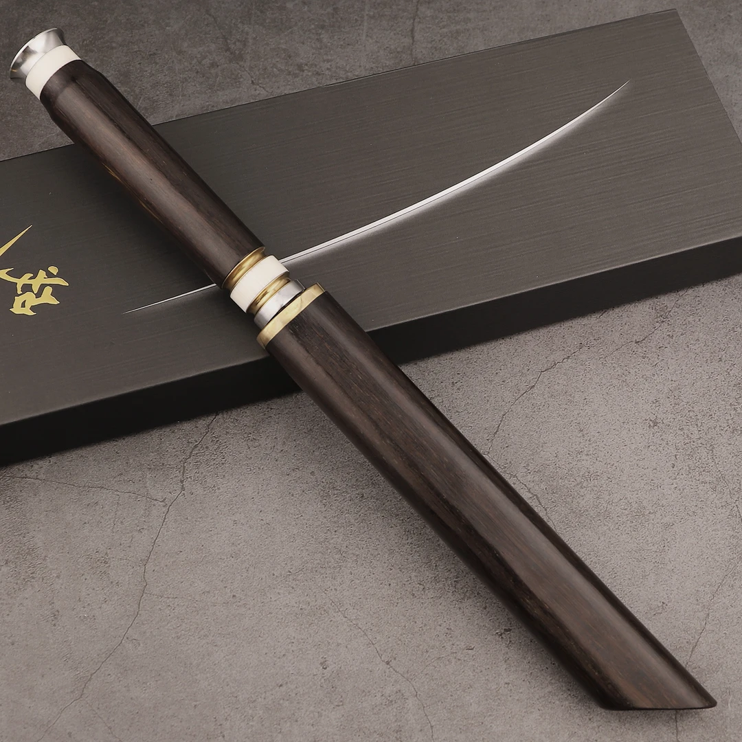 精美手工锻打大马士革一体多功能水果刀