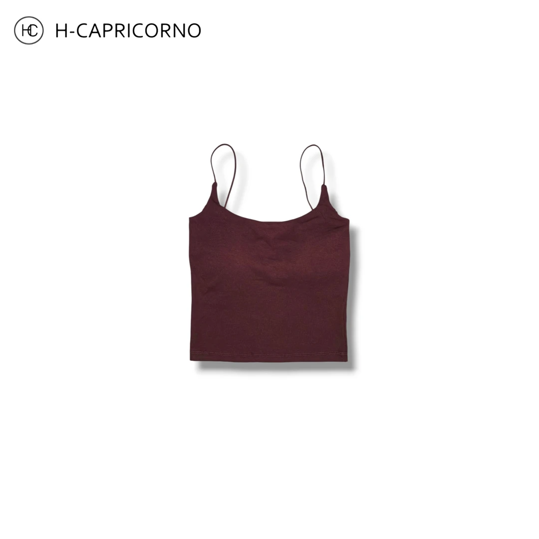 H-CAPRICORNO小众自带胸垫固定杯修身舒适美背打底上衣吊带背心