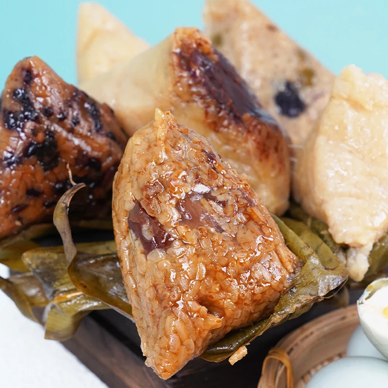 鲜肉粽豆沙粽紫米八宝粽豌豆腊肉粽原味粽100g/个