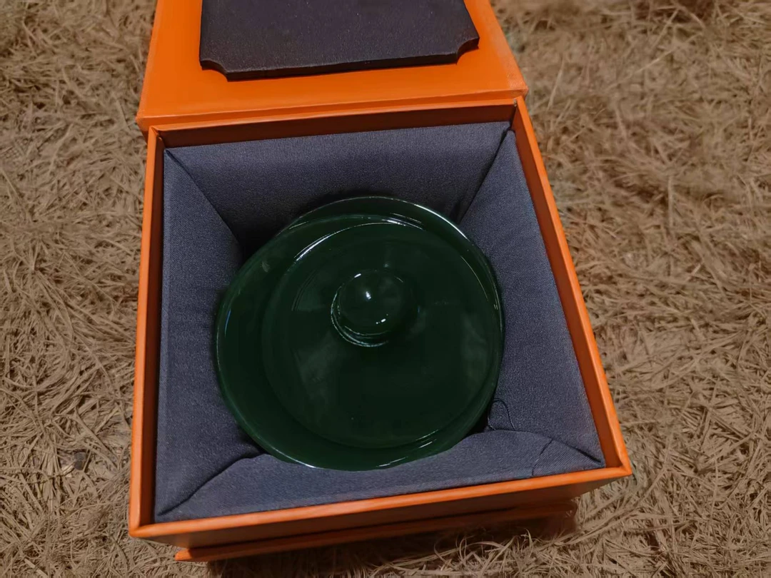 绿盖碗碗（流水摆件）