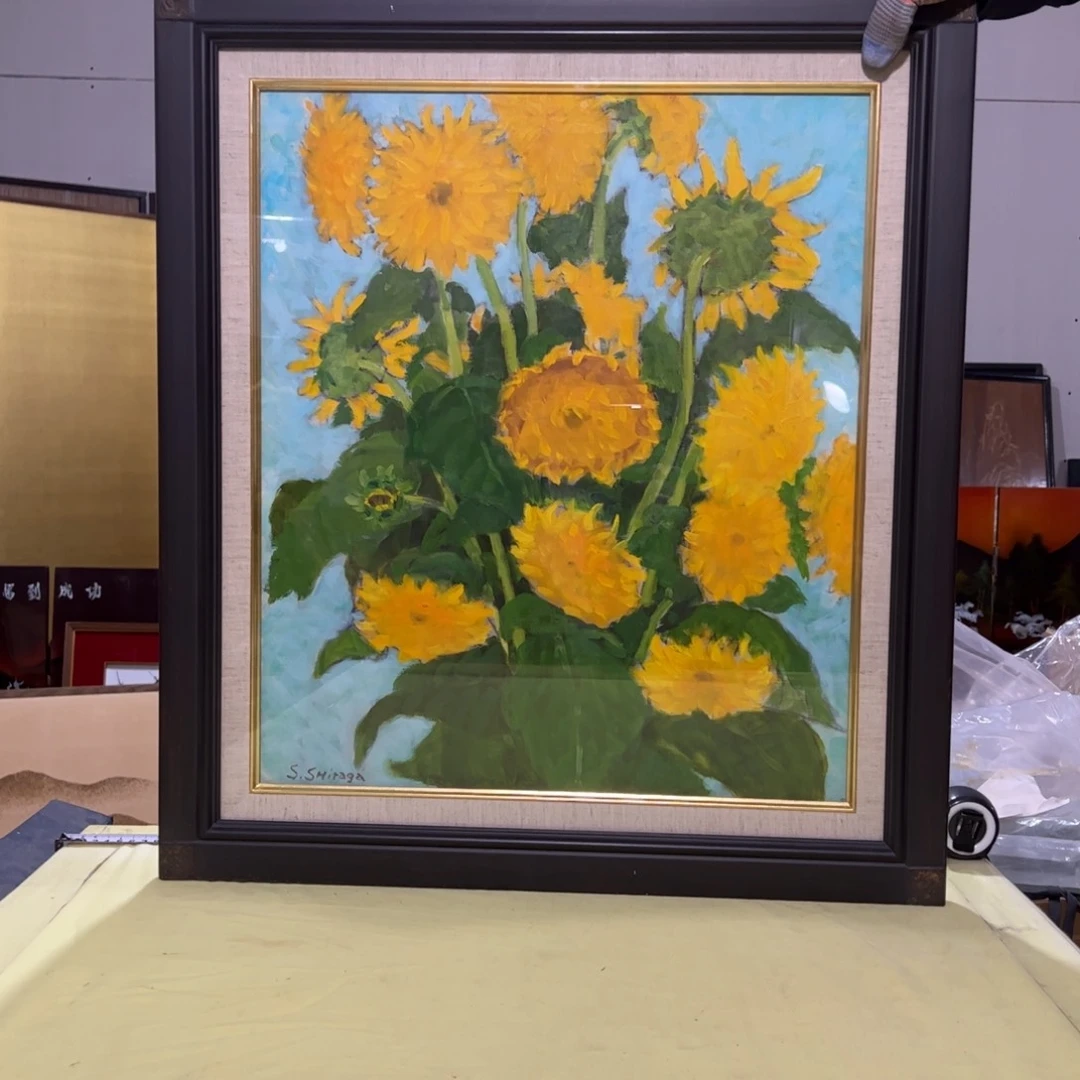 绘画林***0屏风框画茶空间设计