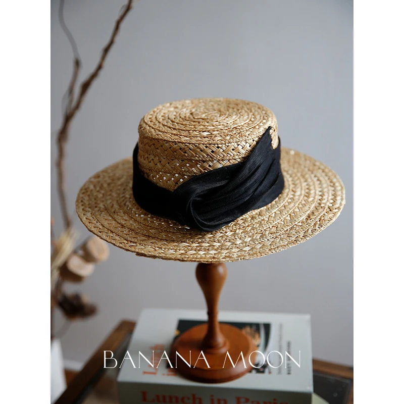 复古麦秆特殊编织草帽
