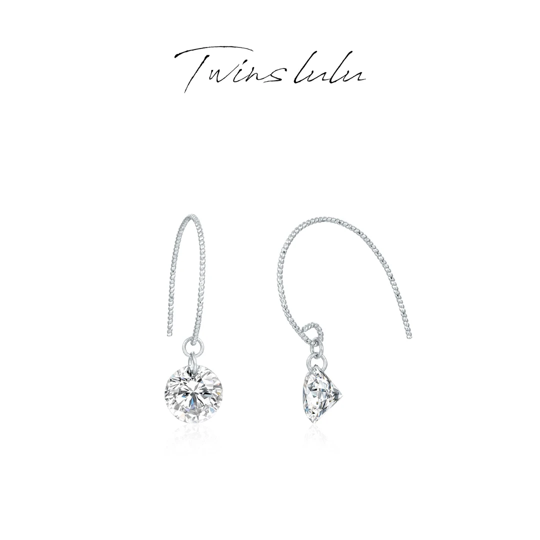 TWINS LULU 镀k金 轻奢气质小众个性冷淡风纽纹线条耳环TSL2237