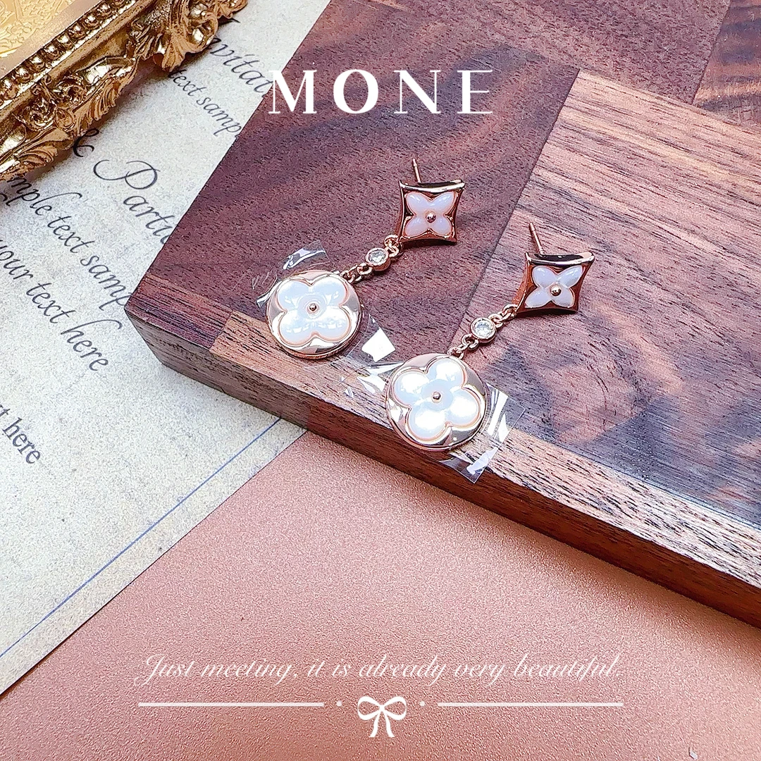 铜合金贝壳耳饰 1095 法★【经典老花】 ALIX 爱丽斯 限定 耳饰