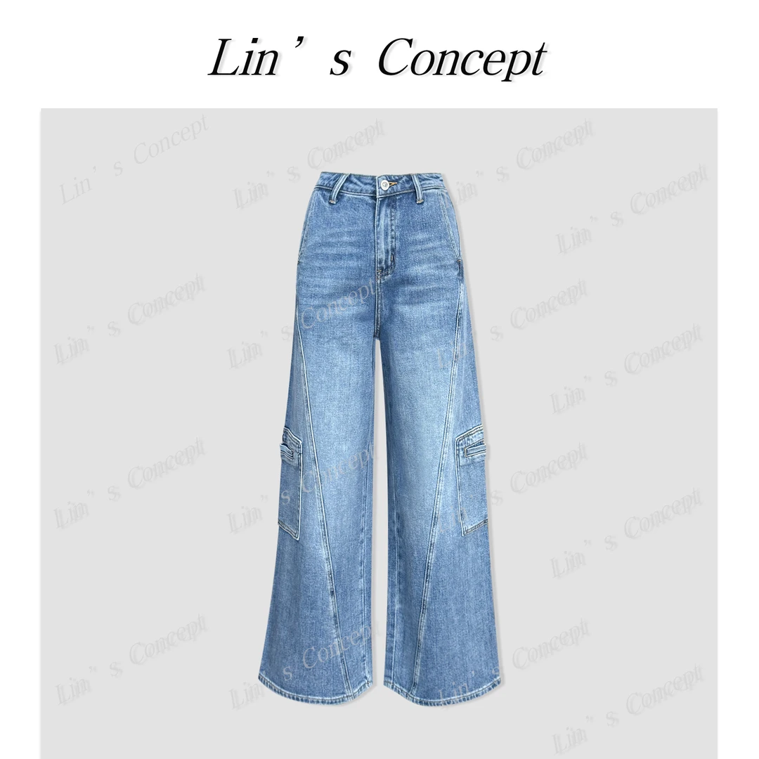 【Lin's concept】AZ设计师款双侧口袋式牛仔裤DL2405863