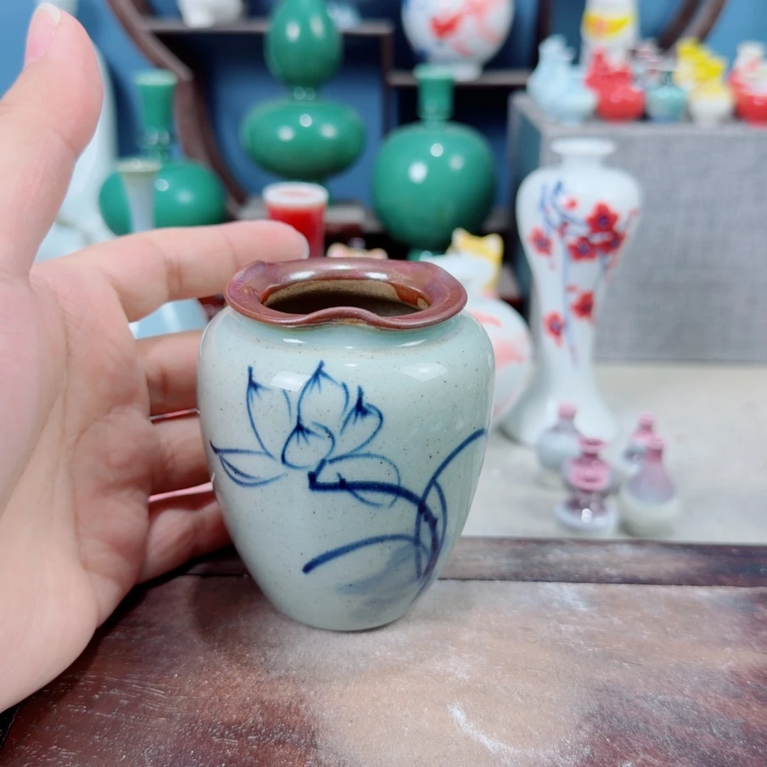 陶瓷手工小花器摆件