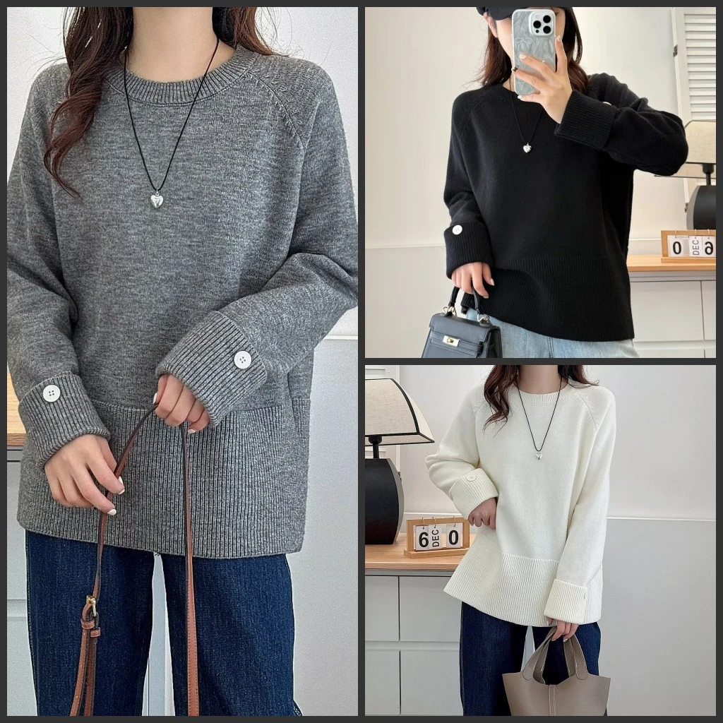 梦冬佳--100-190斤大码女装胖妹妹洋气时尚显瘦百搭圆领毛衣内搭
