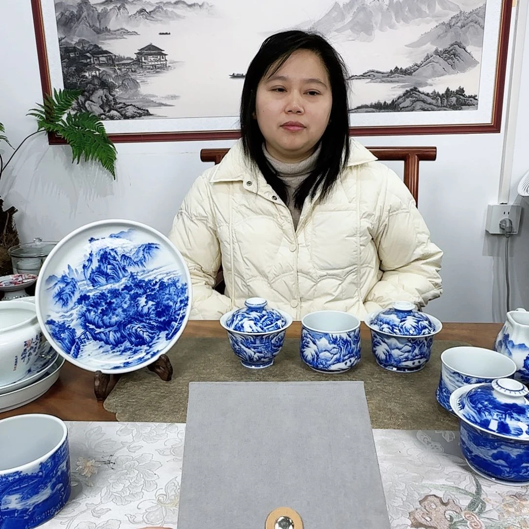 青花山水标杆：天青山房！！