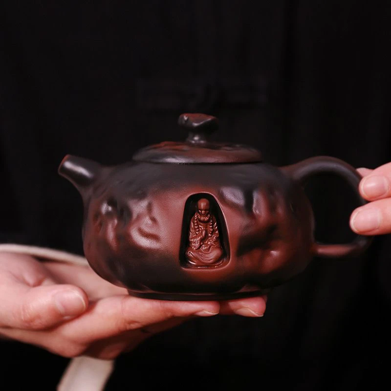 建水紫陶壶纯手工达摩供春凤鸣壶DY195