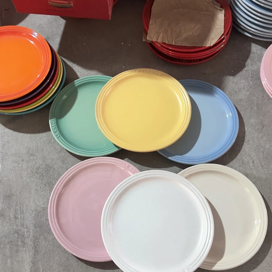 陶瓷 小牛排盘 6个浅色系的的的的