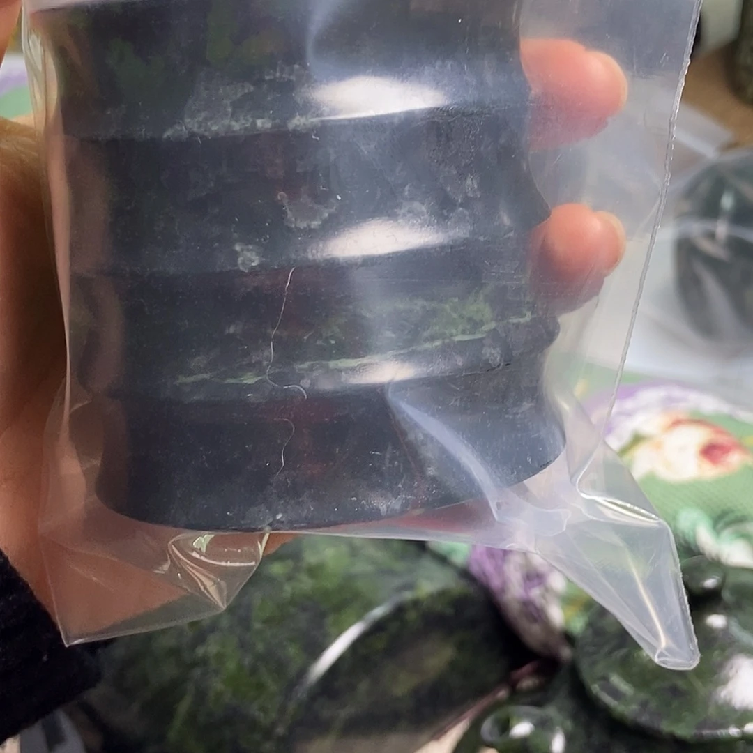 鱼***蛇纹石玉未镶嵌药王石手串