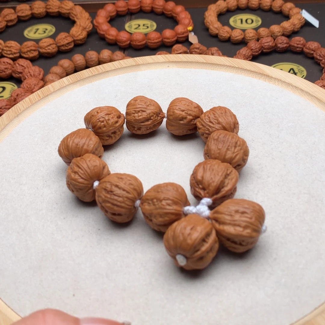 手串文玩核桃原皮原色爱心