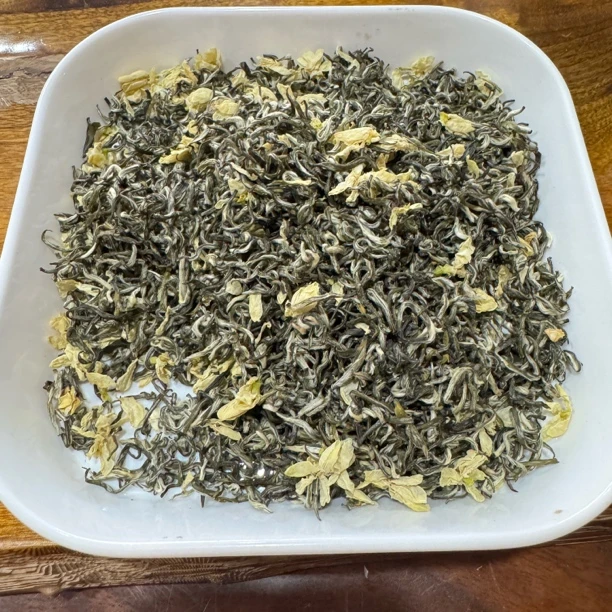 茉莉花茶2025新茶浓香型甘露飘雪四川蒙顶茶