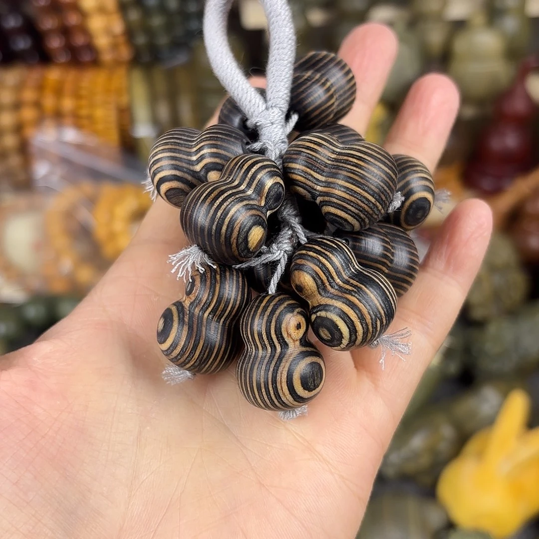 绿檀斑马木小葫芦15颗