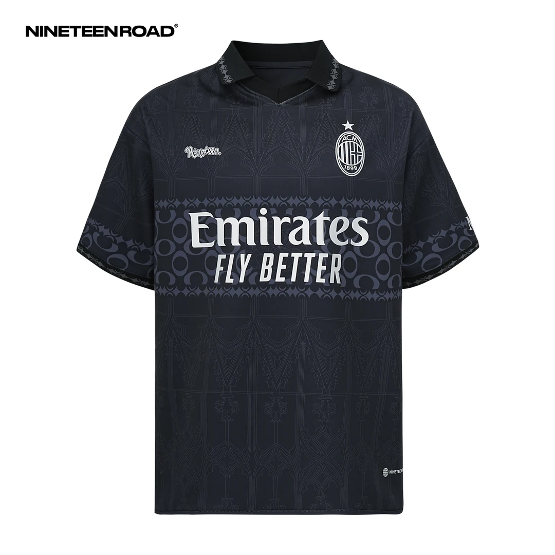 【米兰】-23/24赛季-ACmilan【大教堂】重磅圆领日常宽松水洗复古-TEE