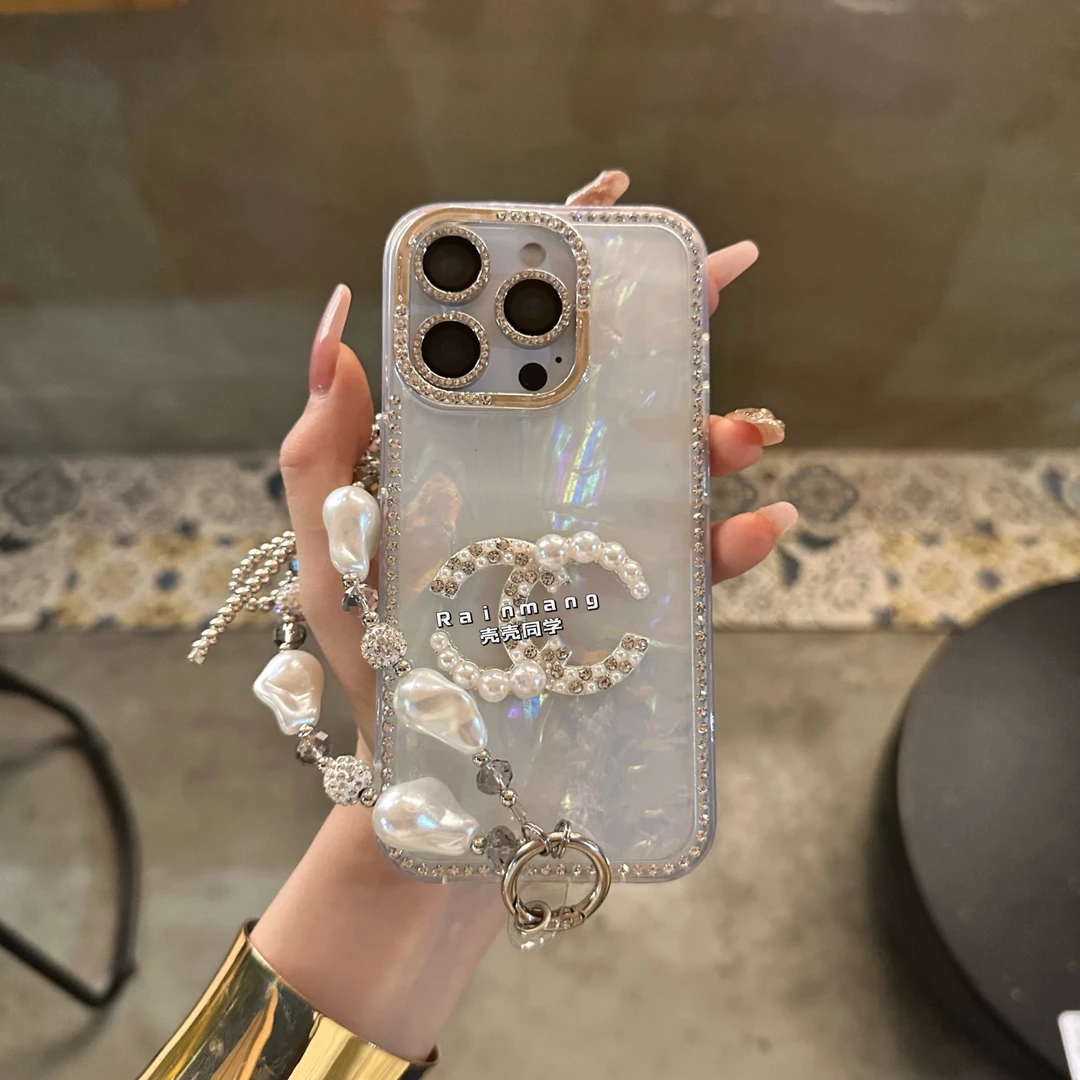 【时尚小香风】高级大牌镶钻珍珠适用iPhone17ProMax苹果15手机壳14