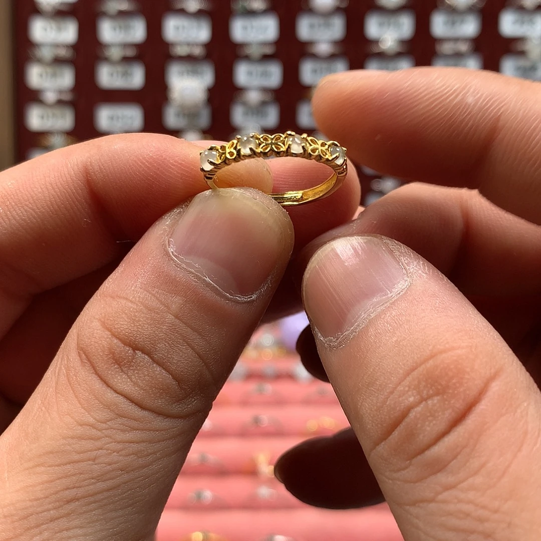 糖****翡翠银S925镶嵌戒指6