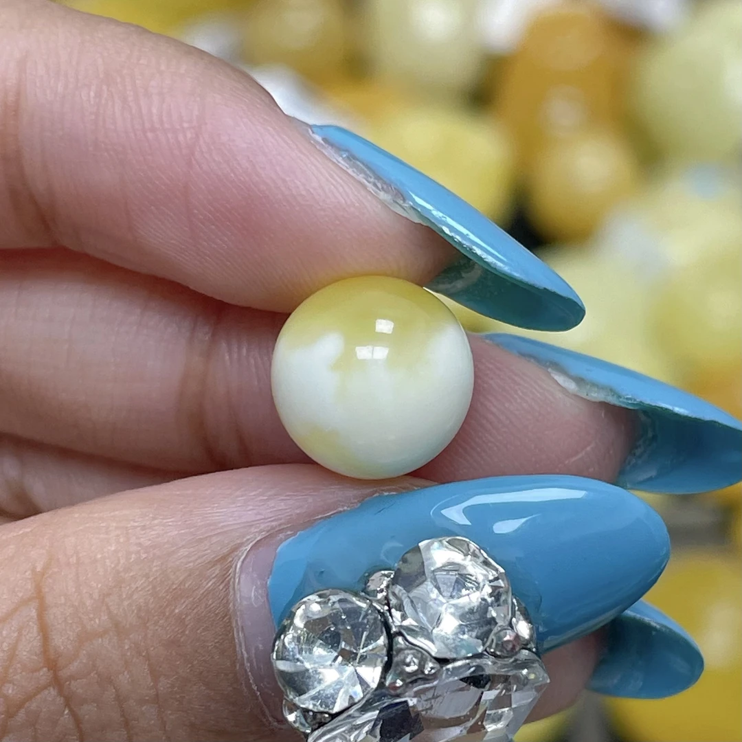 10.0mm金瓷白溶洞•蜜之缘臻选天然原矿琥珀蜜蜡
