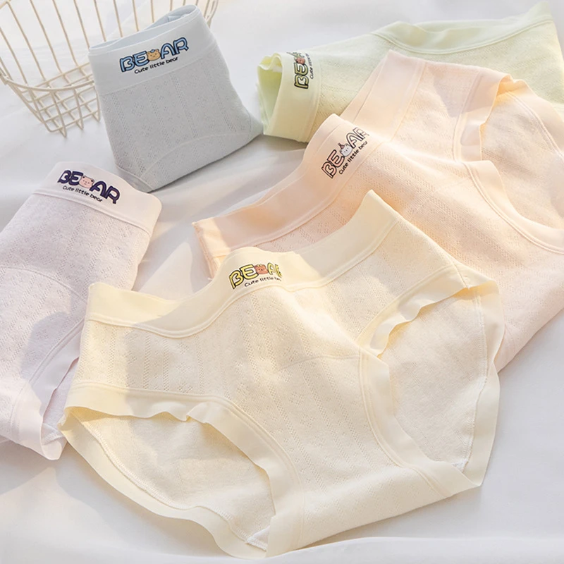 A类婴儿棉女士内裤女抗菌加长裆可爱少女生纯棉透气包臀三角裤头