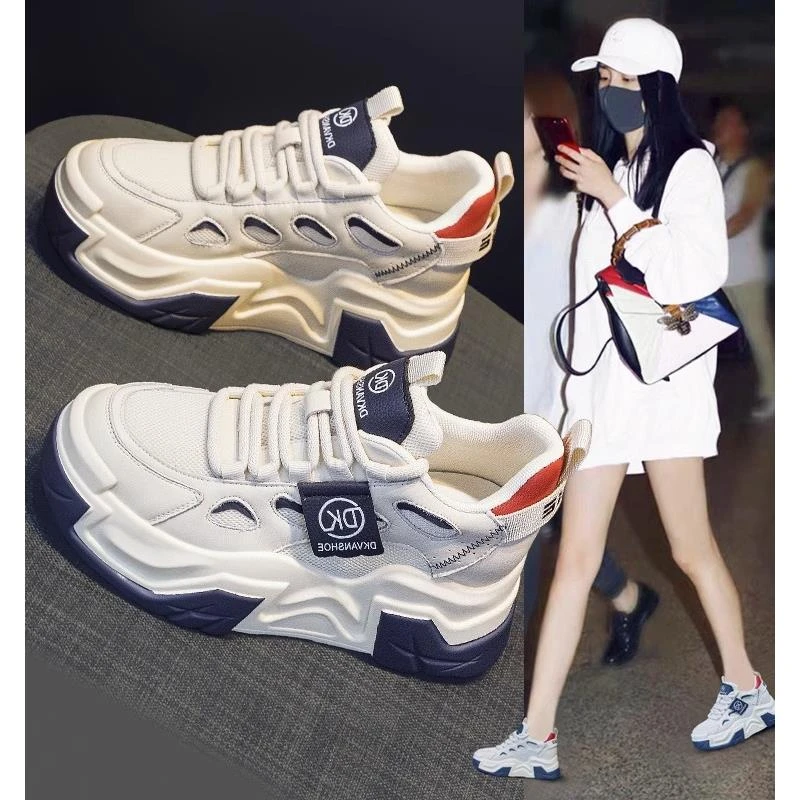 厚底轻便运动老爹鞋女2025新款休闲百搭爆款内增高休网红ins秋季