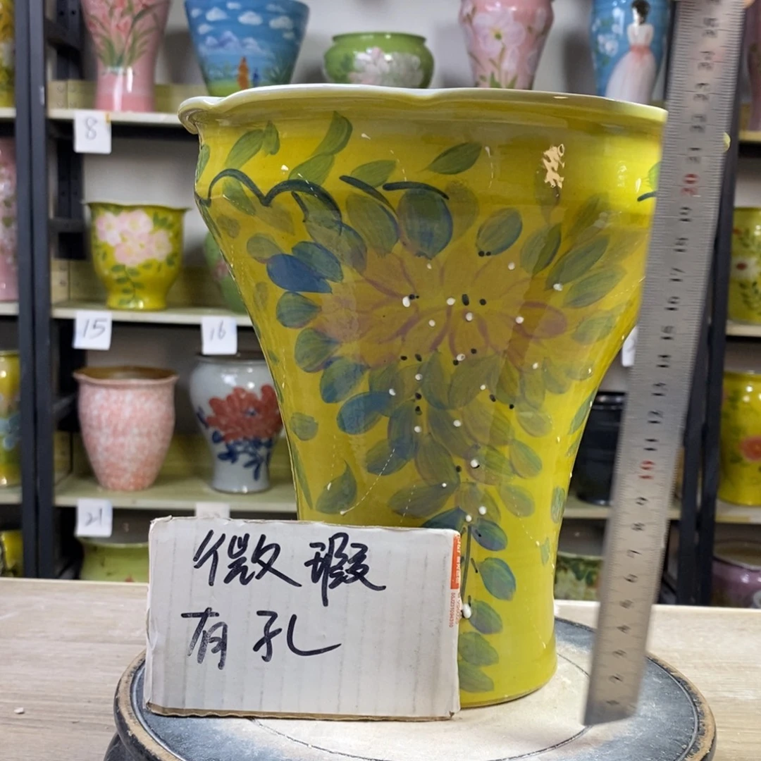 景德镇手工手绘陶瓷花盆