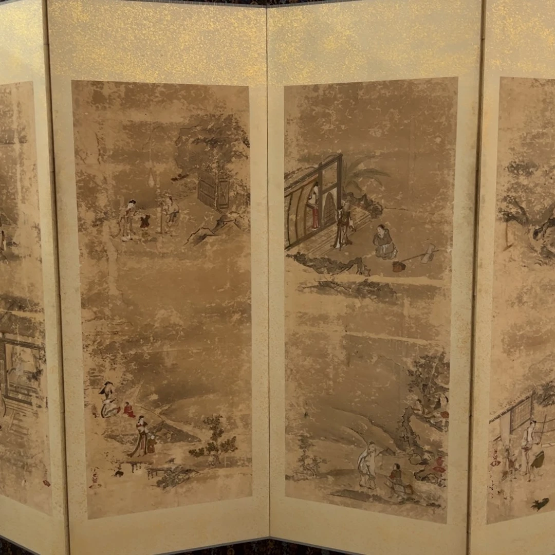 绘画屏风框画茶空间设计