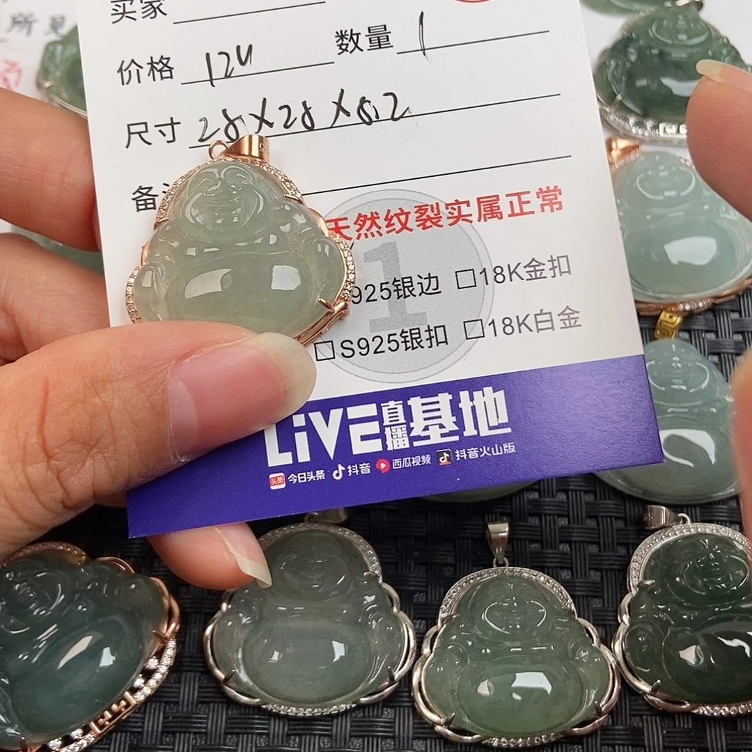 翡翠银S925镶嵌颈饰