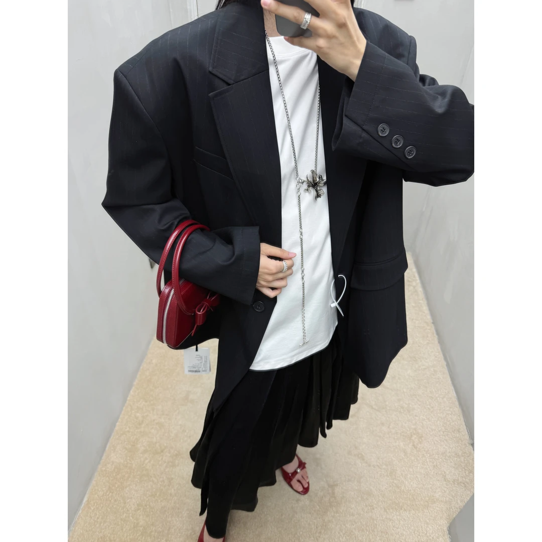 UCUT简刀 HIDEMI 夏季25新款男朋友卷边女士西装2852