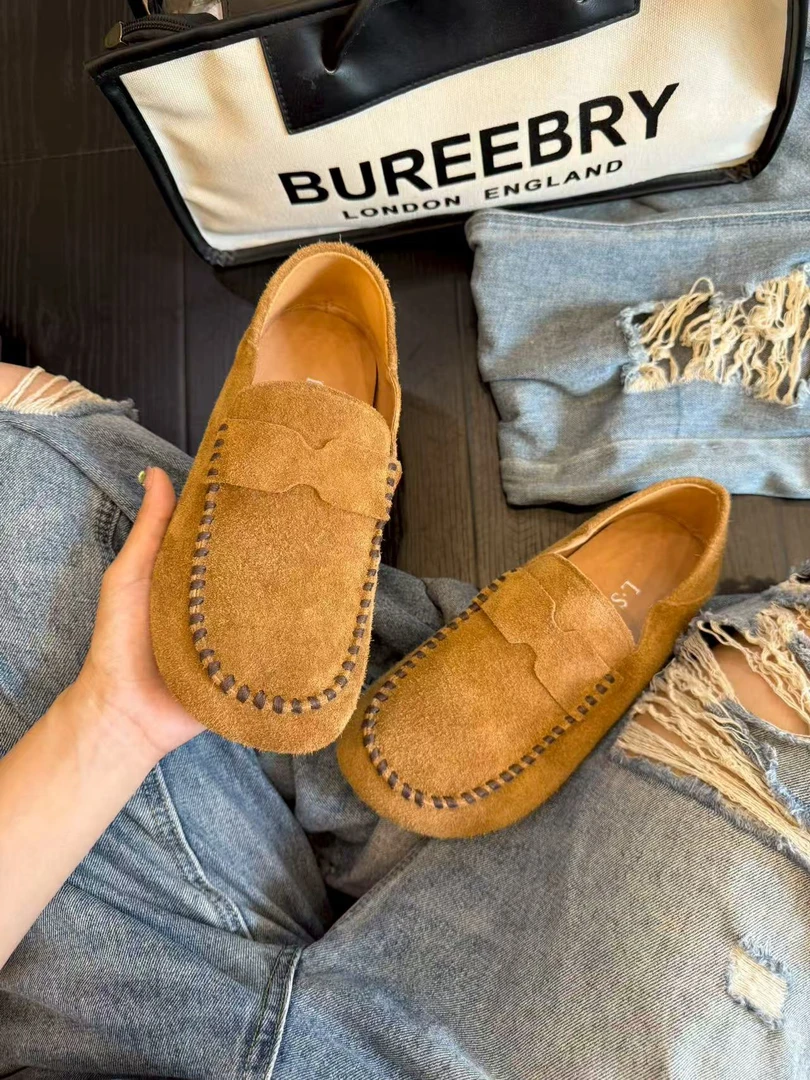 大金大码女鞋40-43秋季新款舒适一脚蹬百搭豆豆鞋