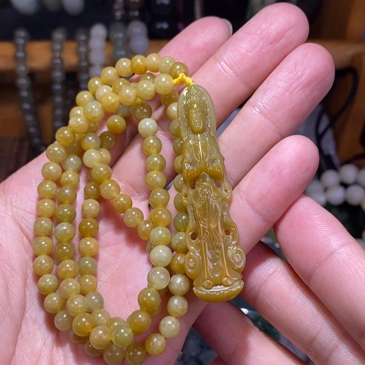 翡翠未镶嵌颈饰观音600