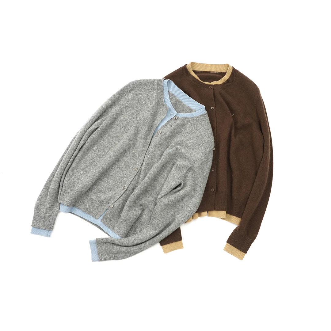 【刺绣小马撞色毛衣】TG24MY024长袖网红针织时尚休闲百搭女士秋冬