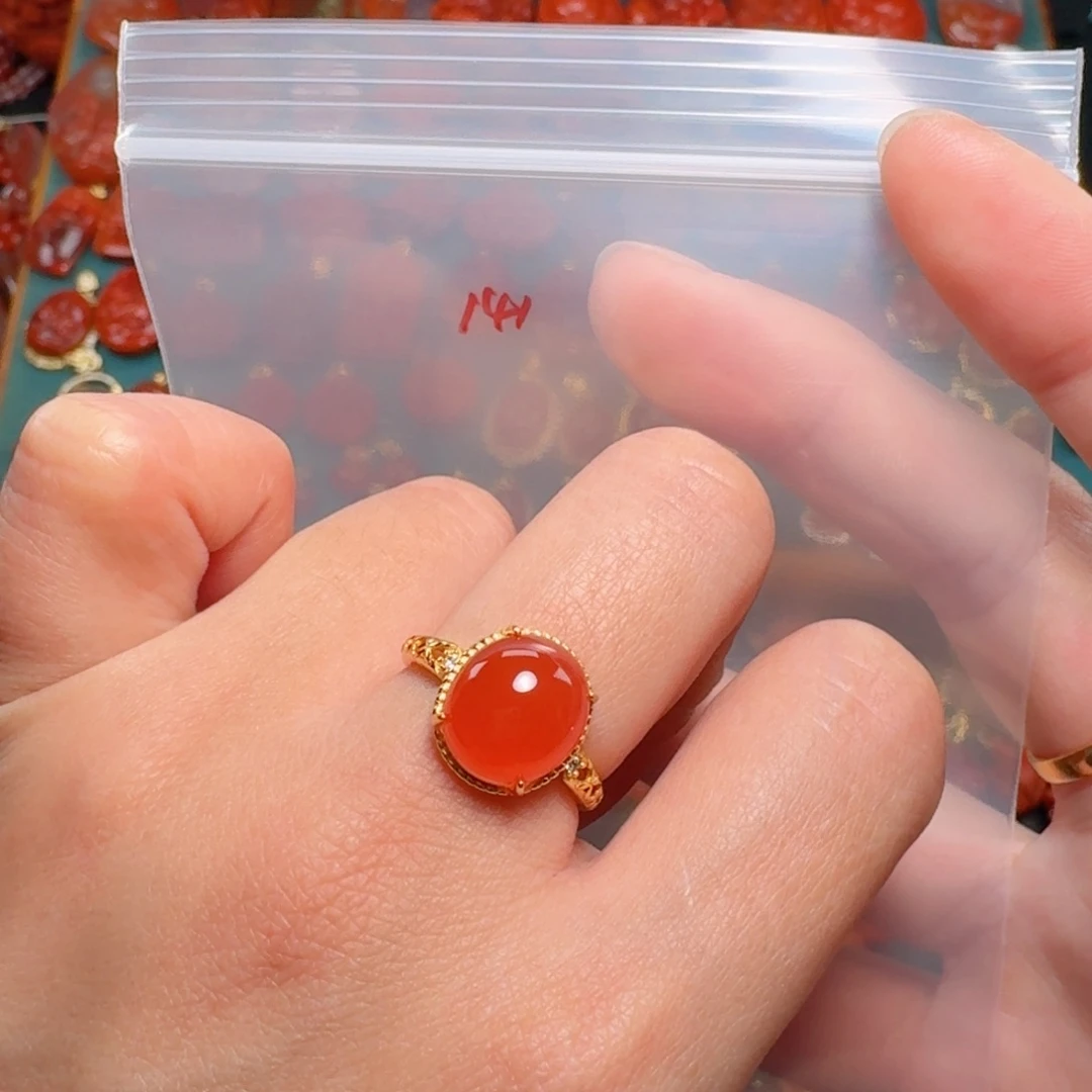 南红玛瑙南红银S925镶嵌